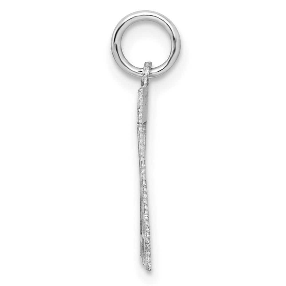 Sterlingsilber Silber/rhodiniert Satiniert Zahl 24 Charm