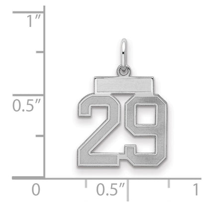 Sterlingsilber Silber/rhodiniert Satiniert Zahl 29 Charm
