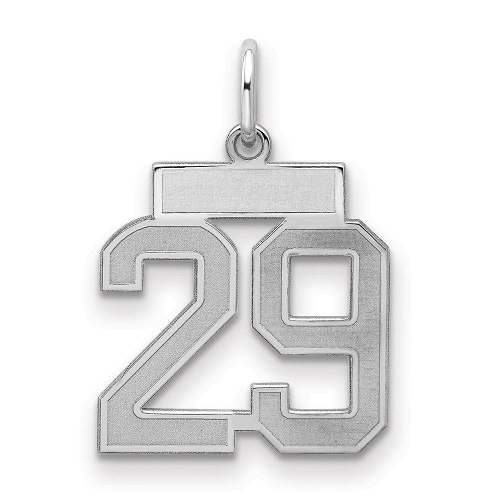Sterlingsilber Silber/rhodiniert Satiniert Zahl 29 Charm