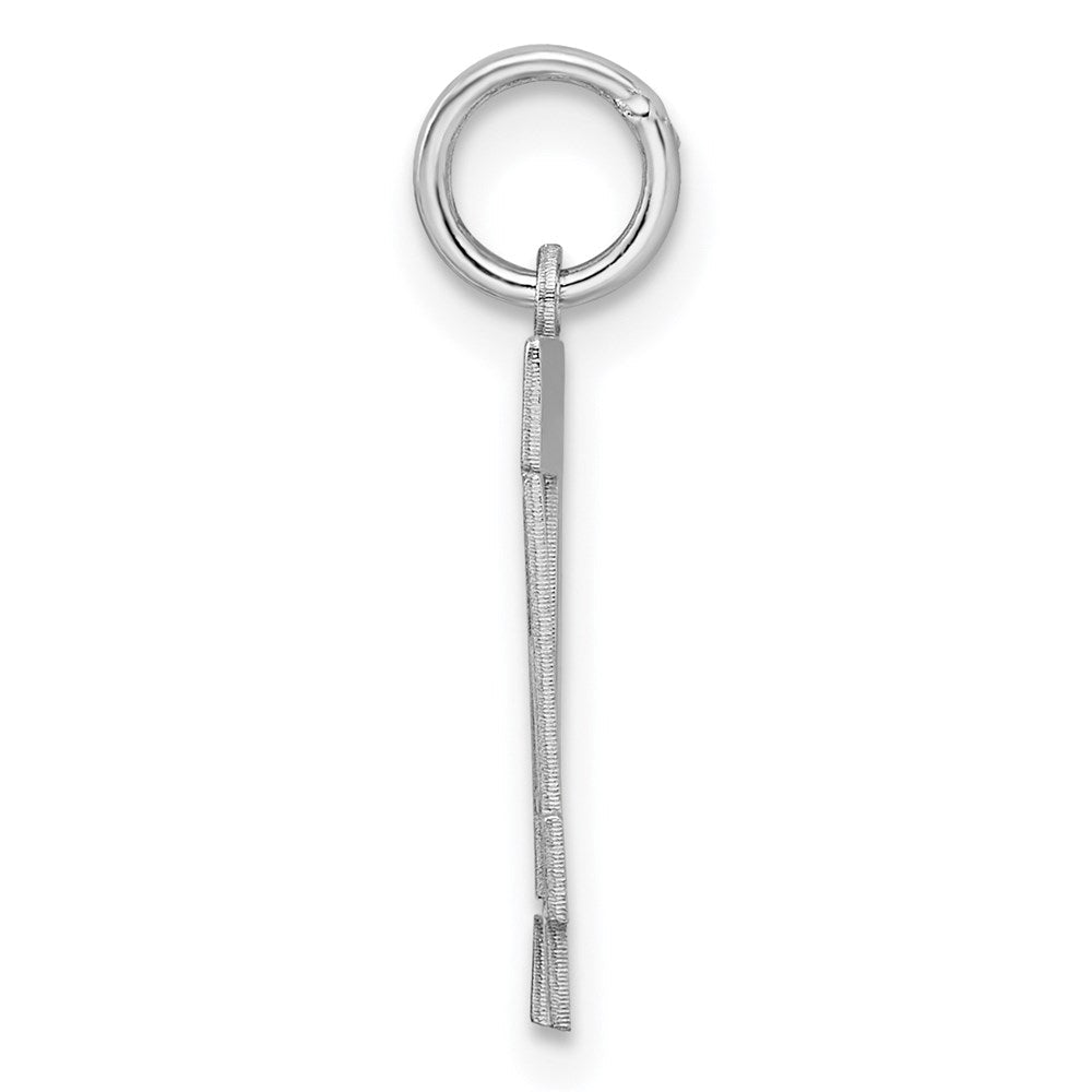 Sterlingsilber Silber/rhodiniert Satiniert Zahl 44 Charm
