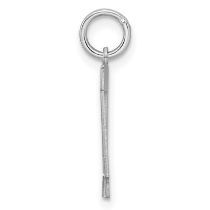 Sterlingsilber Silber/rhodiniert Satiniert Zahl 44 Charm