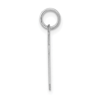 Sterlingsilber Silber/rhodiniert Satiniert Zahl 50 Charm
