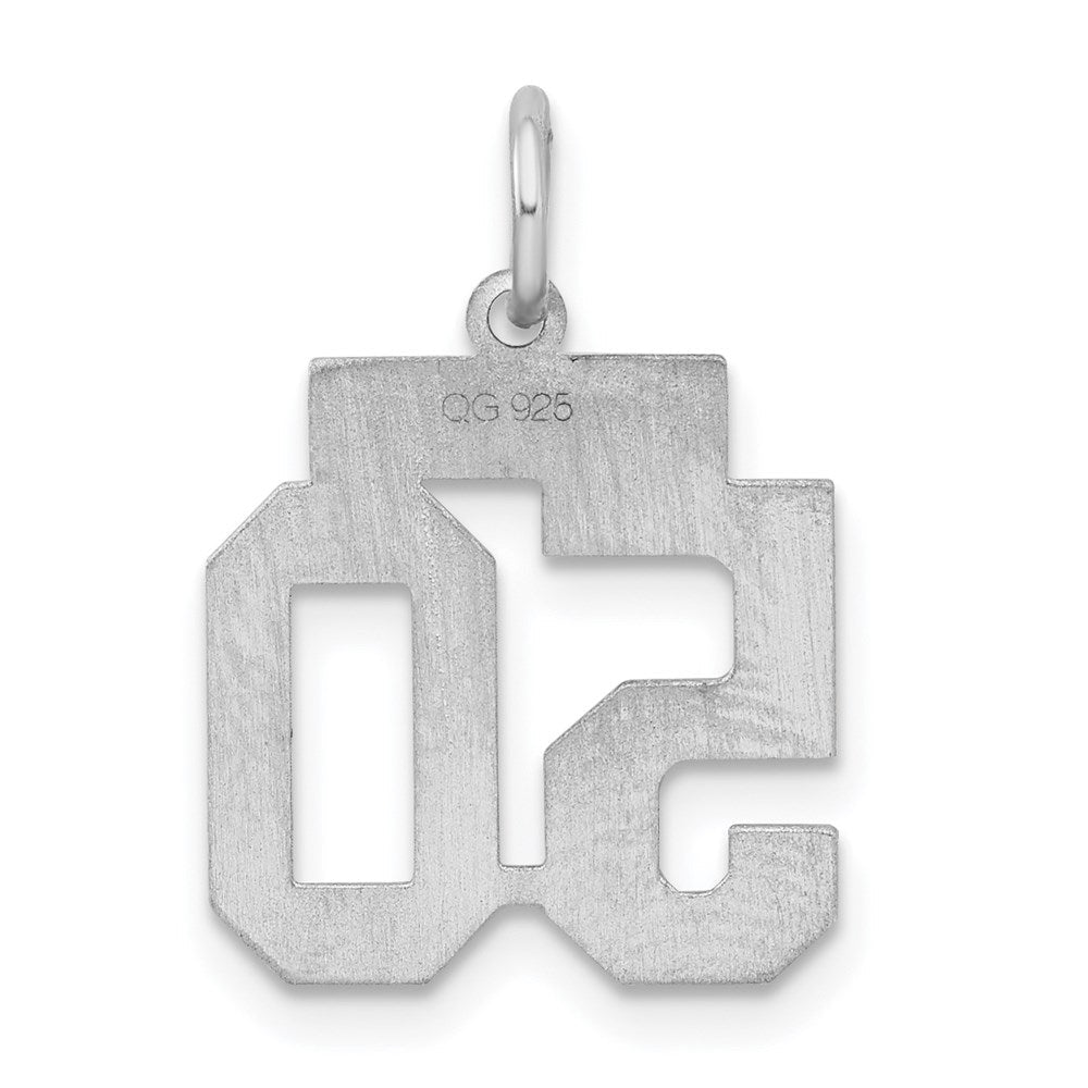 Sterlingsilber Silber/rhodiniert Satiniert Zahl 50 Charm