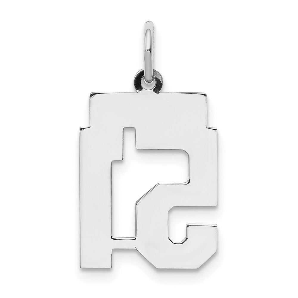 Sterlingsilber Silber/rhodiniert Satiniert Zahl 51 Charm
