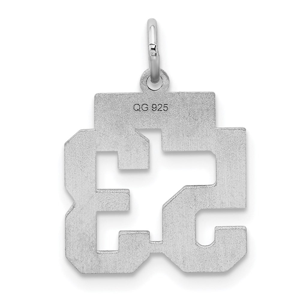 Sterlingsilber Silber/rhodiniert Satiniert Zahl 53 Charm