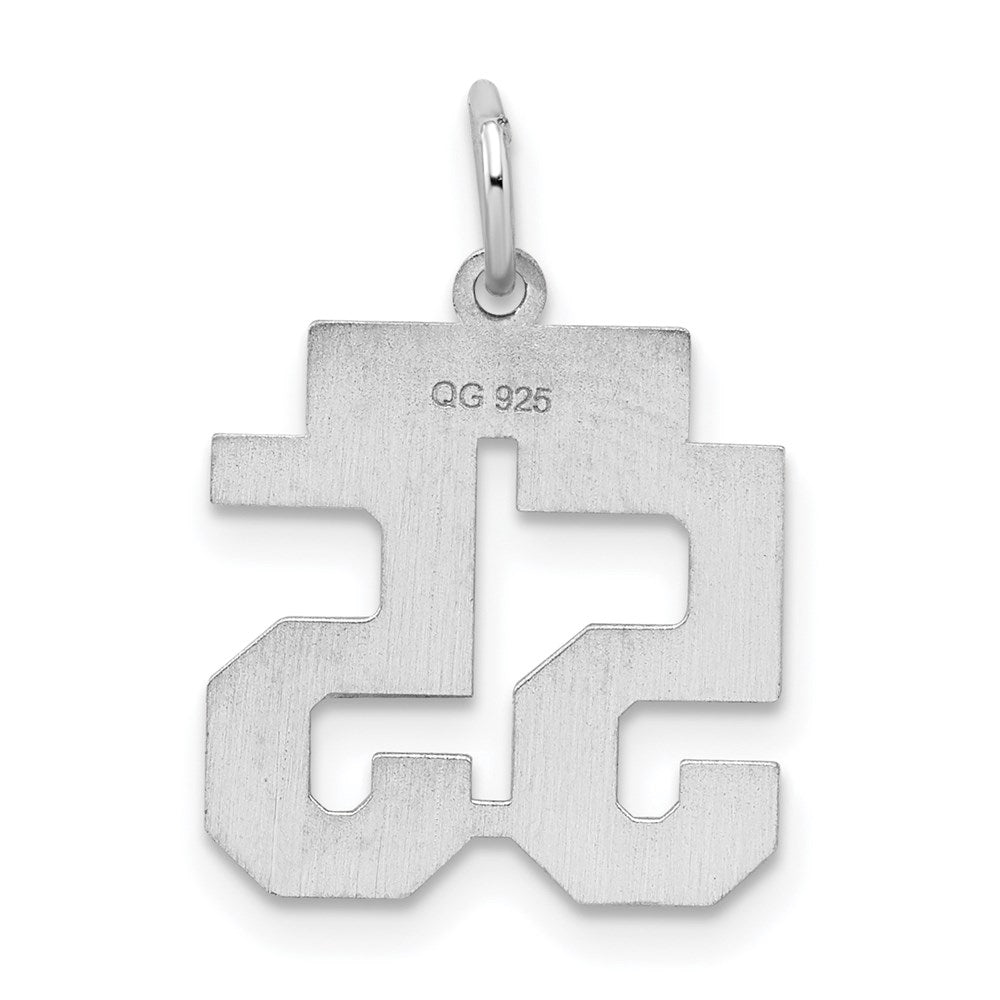 Sterlingsilber Silber/rhodiniert Satiniert Zahl 55 Charm