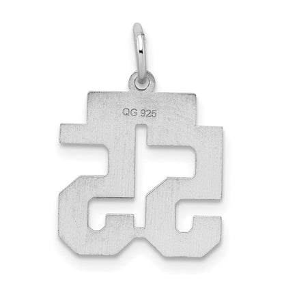 Sterlingsilber Silber/rhodiniert Satiniert Zahl 55 Charm