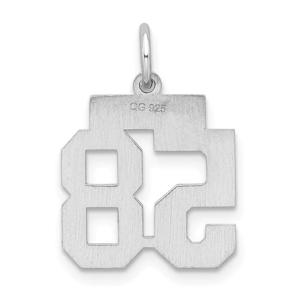 Sterlingsilber Silber/rhodiniert Satiniert Zahl 58 Charm