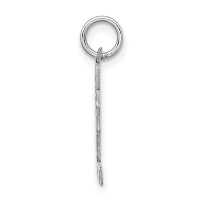 Sterlingsilber Silber/rhodiniert Satiniert Zahl 62 Charm