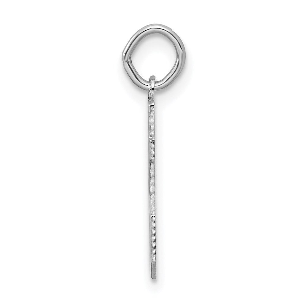 Sterlingsilber Silber/rhodiniert Satiniert Zahl 65 Charm
