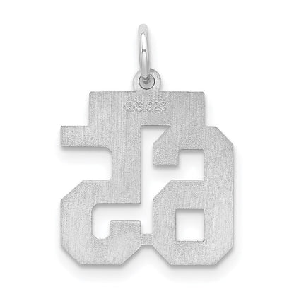 Sterlingsilber Silber/rhodiniert Satiniert Zahl 65 Charm