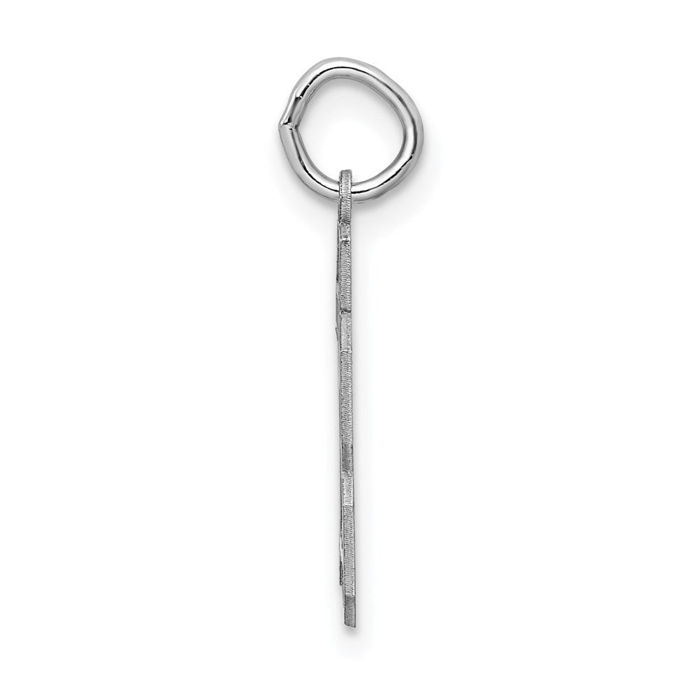 Sterlingsilber Silber/rhodiniert Satiniert Zahl 73 Charm
