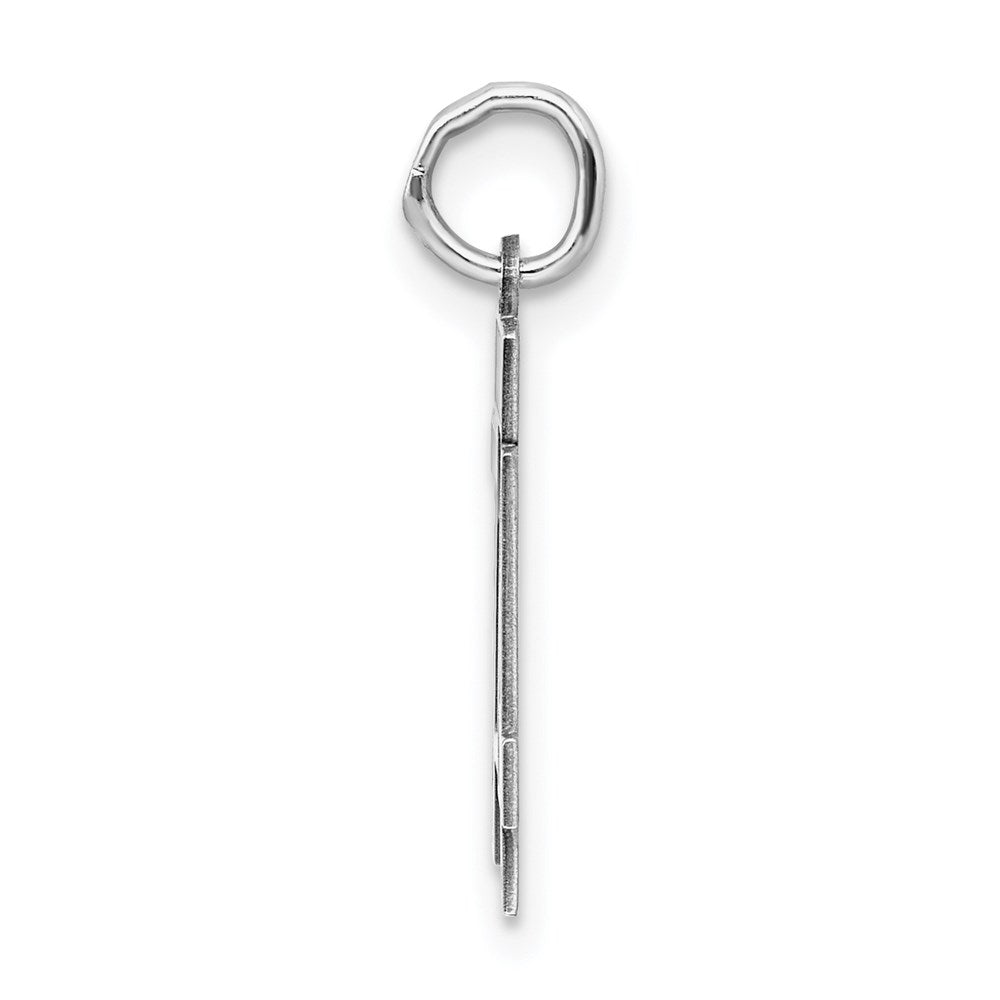 Sterlingsilber Silber/rhodiniert Satiniert Zahl 74 Charm