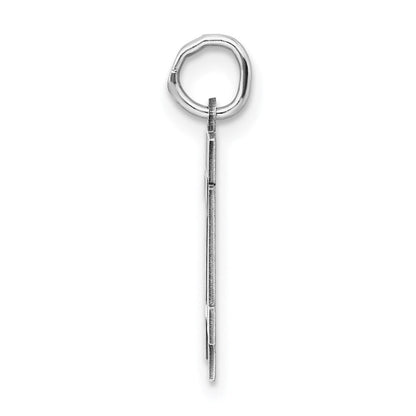 Sterlingsilber Silber/rhodiniert Satiniert Zahl 74 Charm