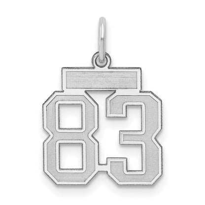 Sterlingsilber Silber/rhodiniert Satiniert Zahl 83 Charm