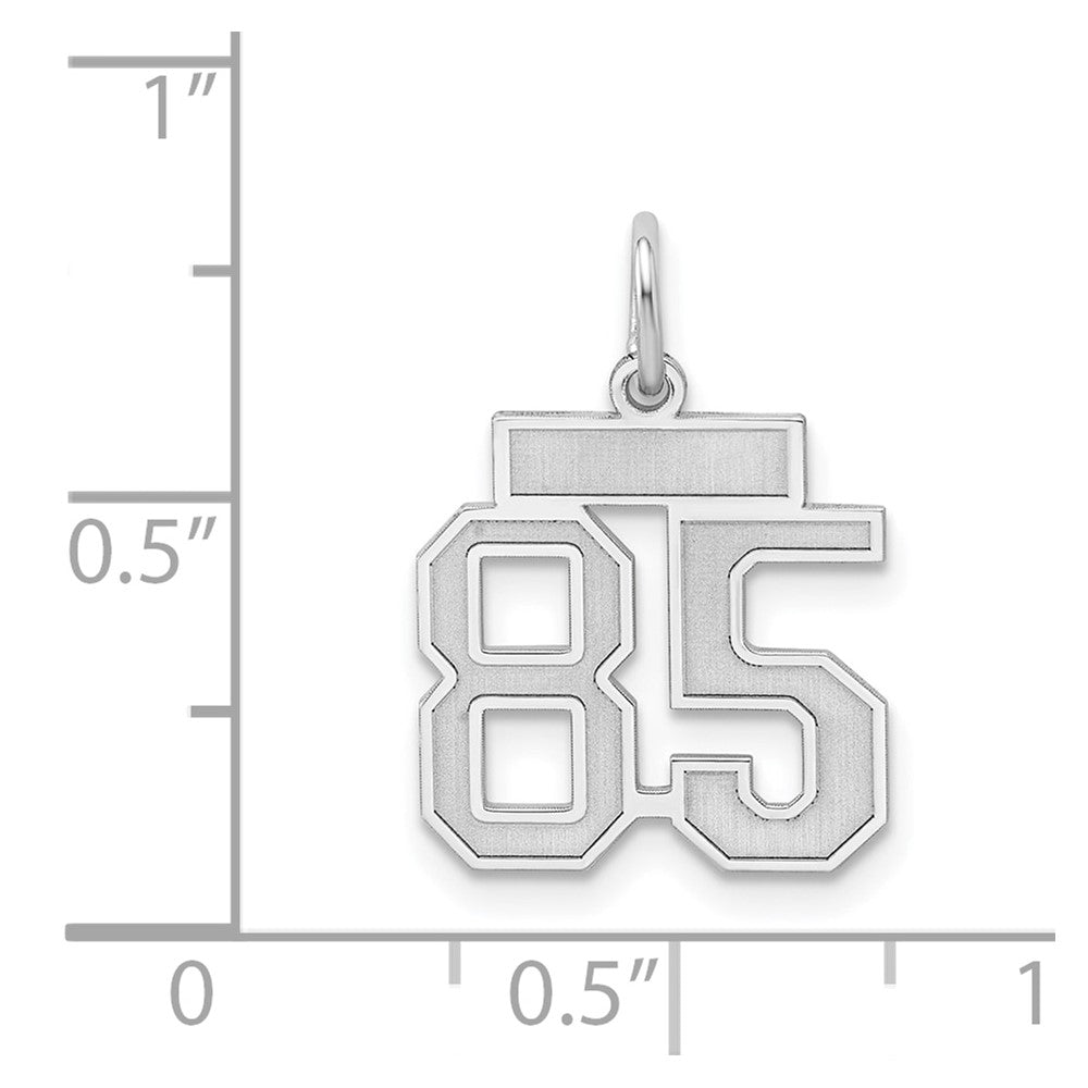 Sterlingsilber Silber/rhodiniert Satiniert Zahl 85 Charm