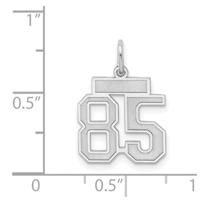 Sterlingsilber Silber/rhodiniert Satiniert Zahl 85 Charm