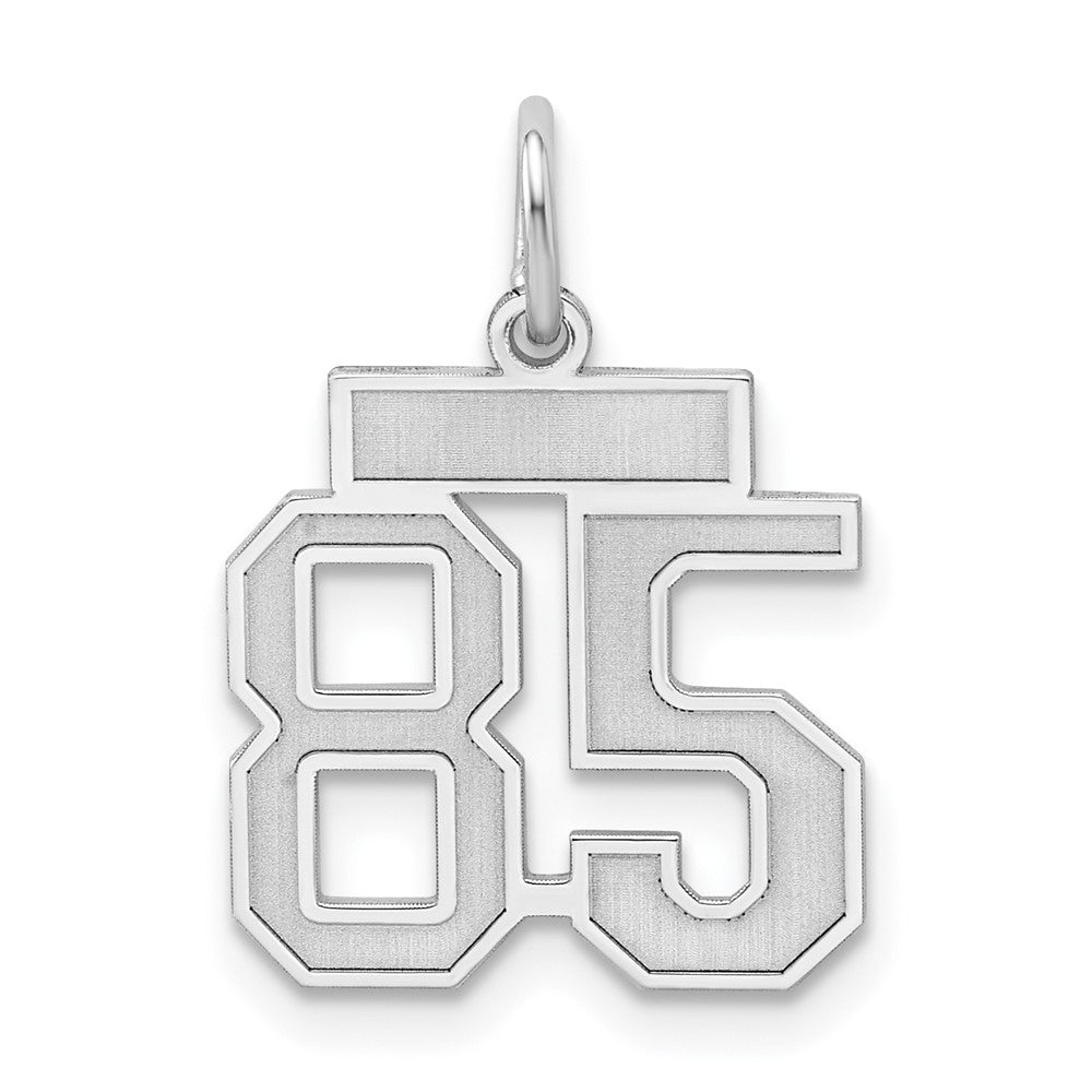 Sterlingsilber Silber/rhodiniert Satiniert Zahl 85 Charm