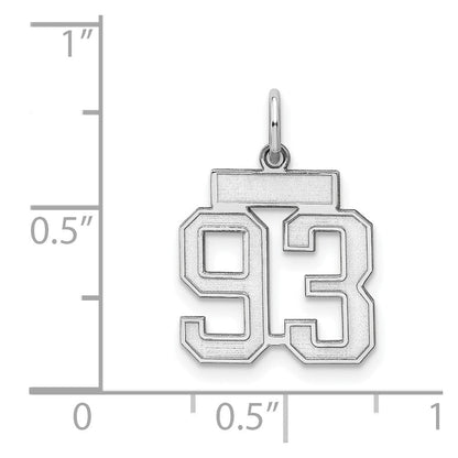 Sterlingsilber Silber/rhodiniert Satiniert Zahl 93 Charm
