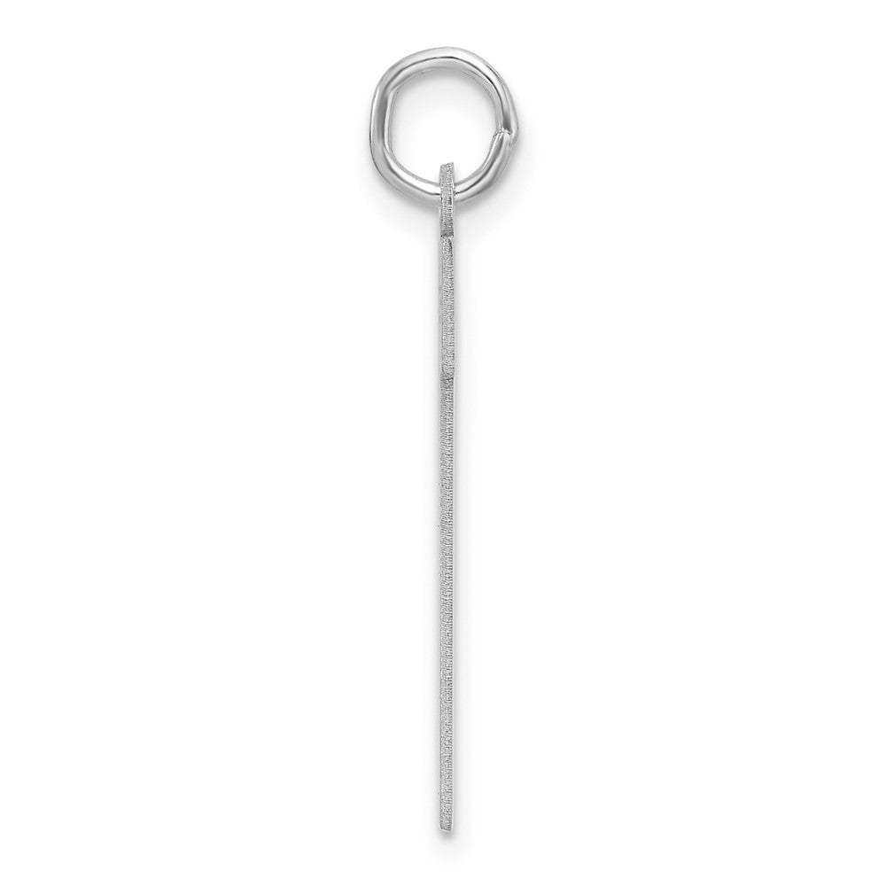 Sterlingsilber /rhodiniert Poliert Zahl 1 Charm