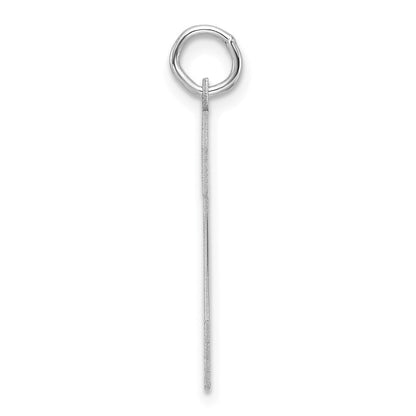Sterlingsilber /rhodiniert Poliert Zahl 2 Charm