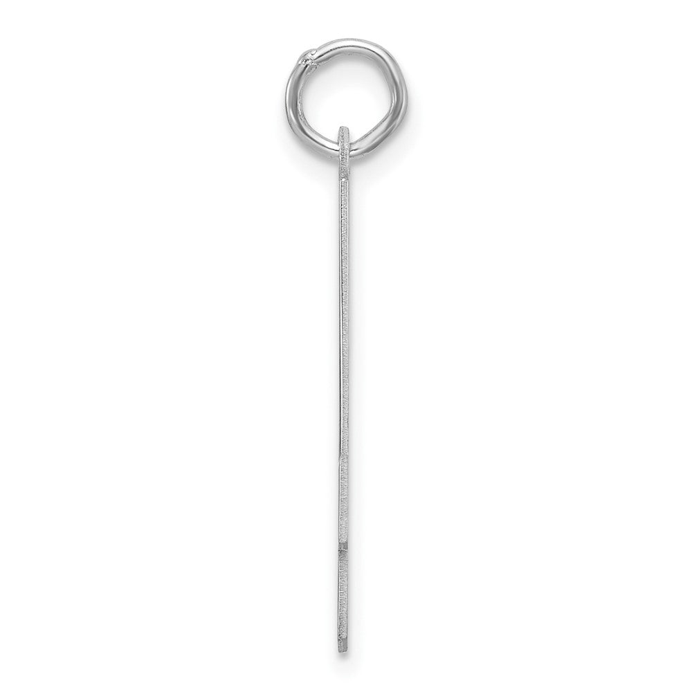 Sterlingsilber /rhodiniert Poliert Zahl 4 Charm