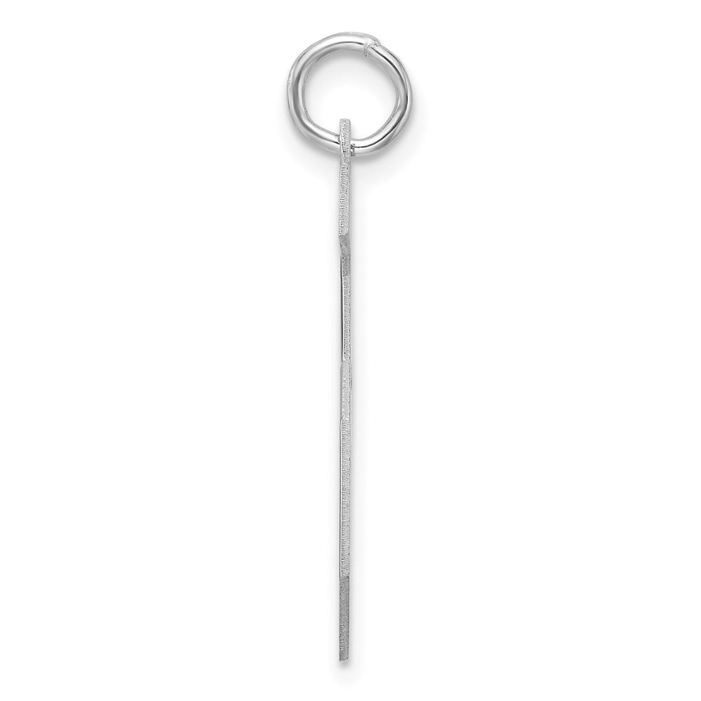 Sterlingsilber /rhodiniert Poliert Zahl 5 Charm