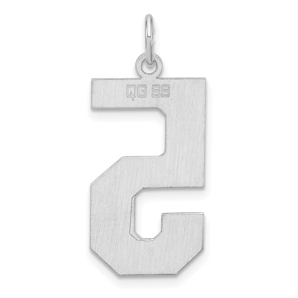 Sterlingsilber /rhodiniert Poliert Zahl 5 Charm