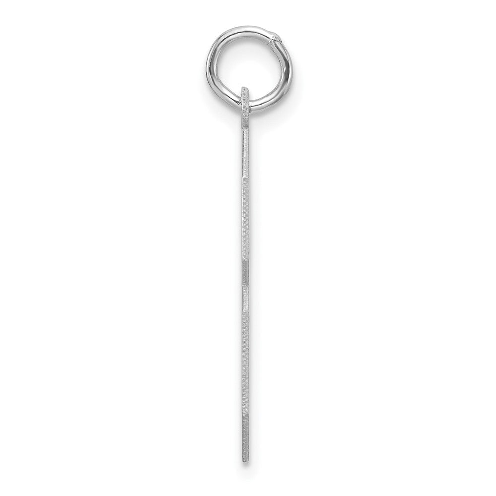 Sterlingsilber /rhodiniert Poliert Zahl 8 Charm
