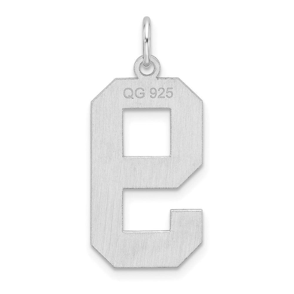 Sterlingsilber /rhodiniert Poliert Zahl 9 Charm