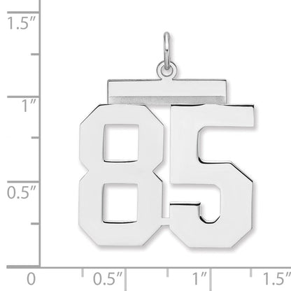 Sterlingsilber /rhodiniert Poliert Zahl 85 Charm