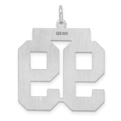 Sterlingsilber /rhodiniert Poliert Zahl 99 Charm