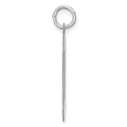 Sterlingsilber /rhodiniert Satiniert Zahl 0 Charm