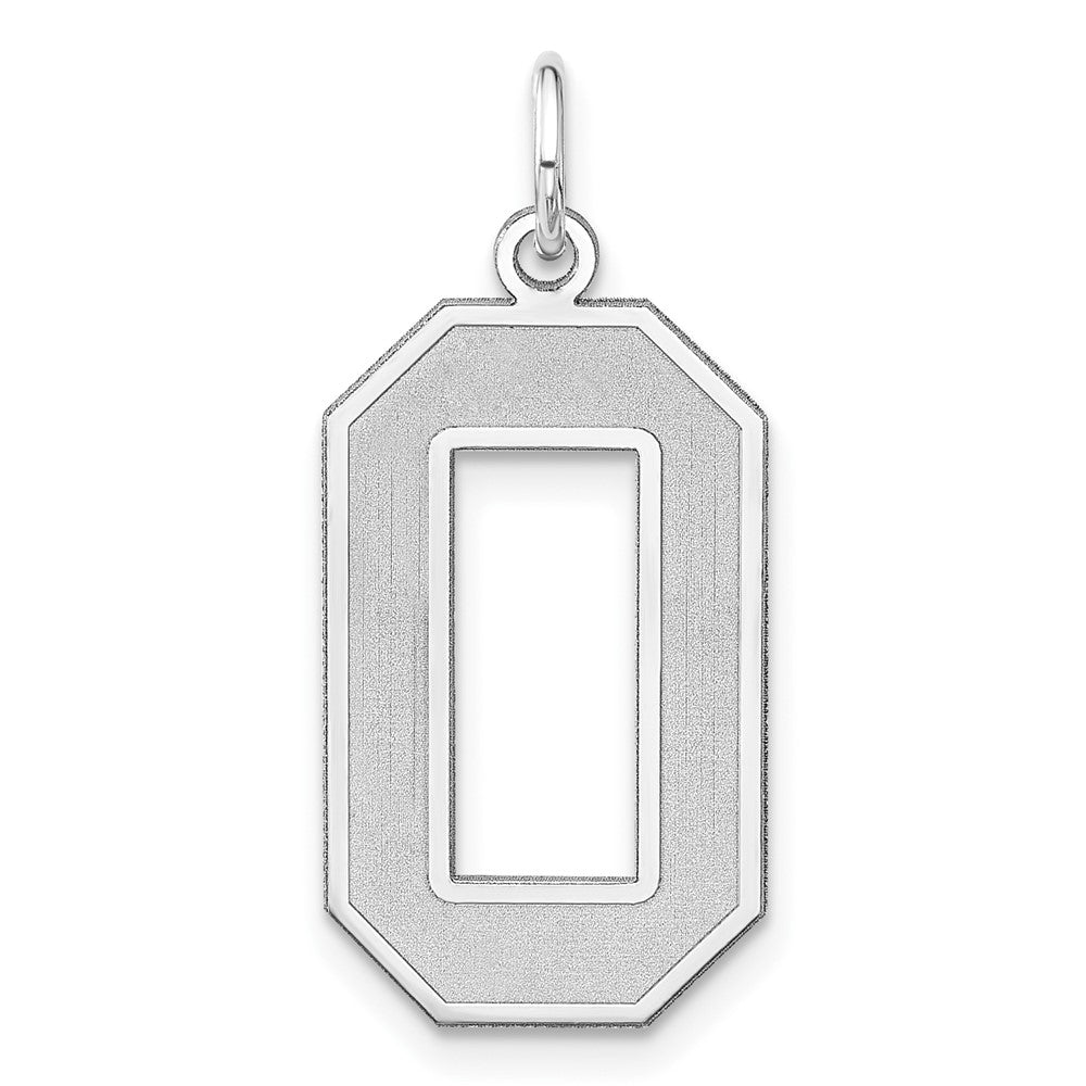 Sterlingsilber /rhodiniert Satiniert Zahl 0 Charm