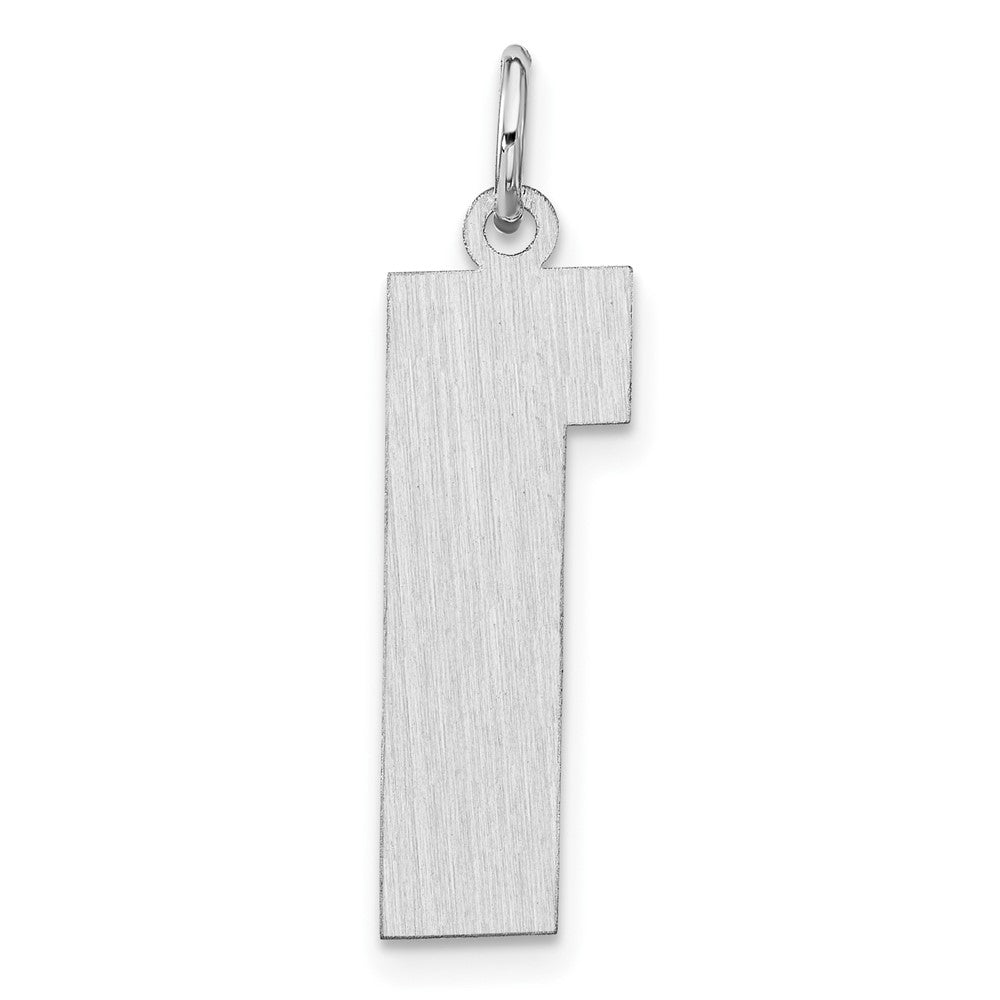 Sterlingsilber /rhodiniert Satiniert Zahl 1 Charm
