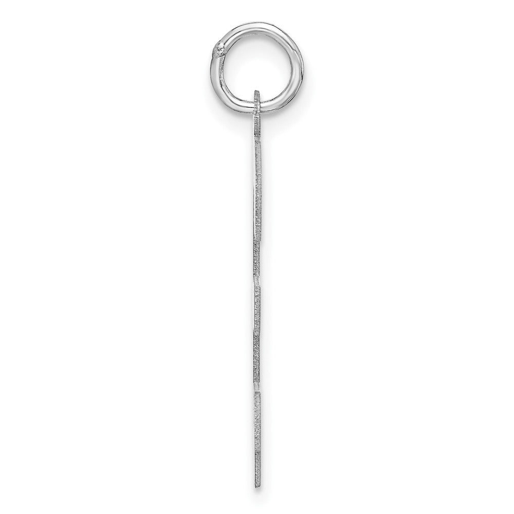 Sterlingsilber /rhodiniert Satiniert Zahl 3 Charm