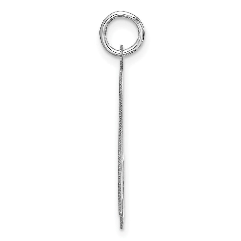 Sterlingsilber /rhodiniert Satiniert Zahl 4 Charm