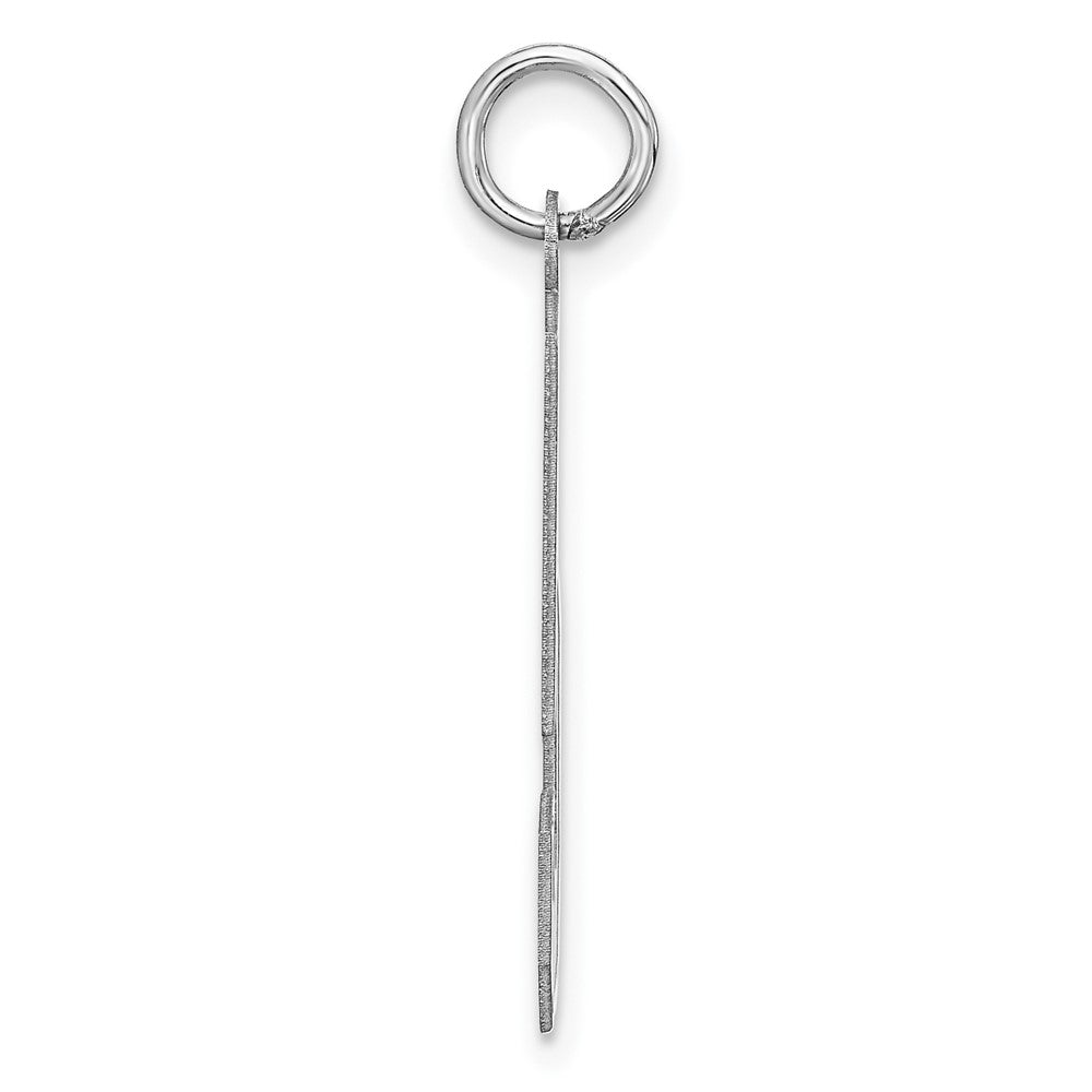 Sterlingsilber /rhodiniert Satiniert Zahl 5 Charm