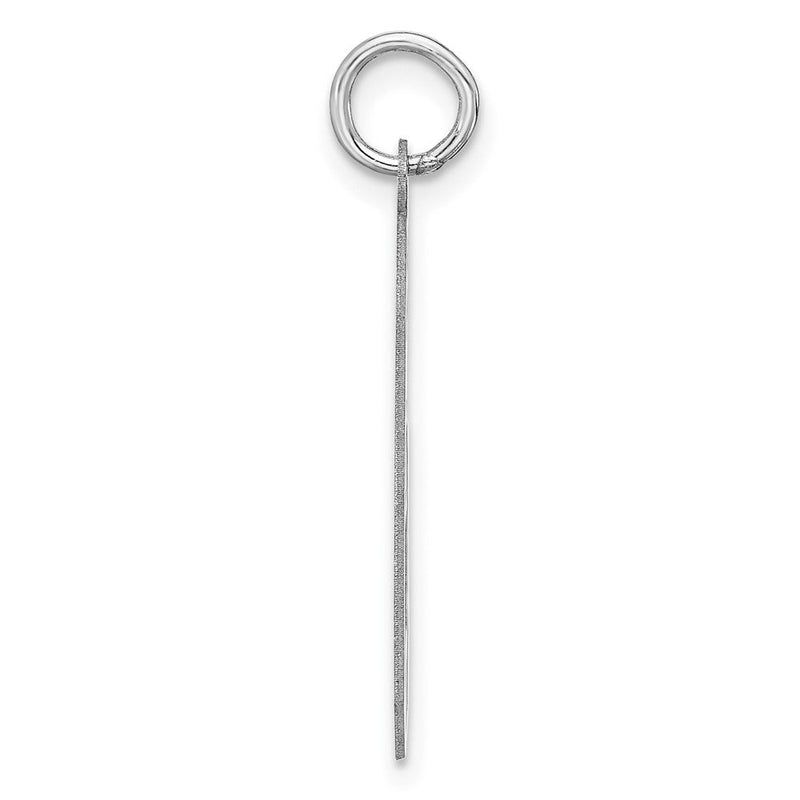 Sterlingsilber /rhodiniert Satiniert Zahl 6 Charm