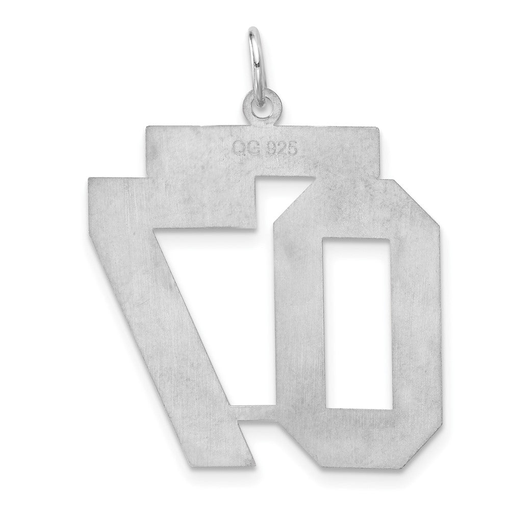 Sterlingsilber /rhodiniert Satiniert Zahl 07 Charm