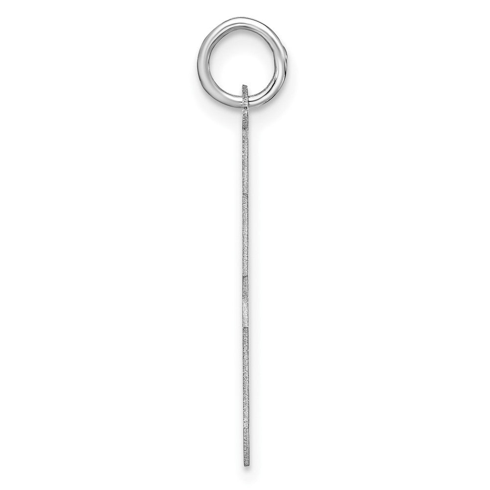 Sterlingsilber /rhodiniert Satiniert Zahl 8 Charm