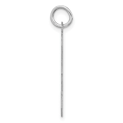 Sterlingsilber /rhodiniert Satiniert Zahl 9 Charm