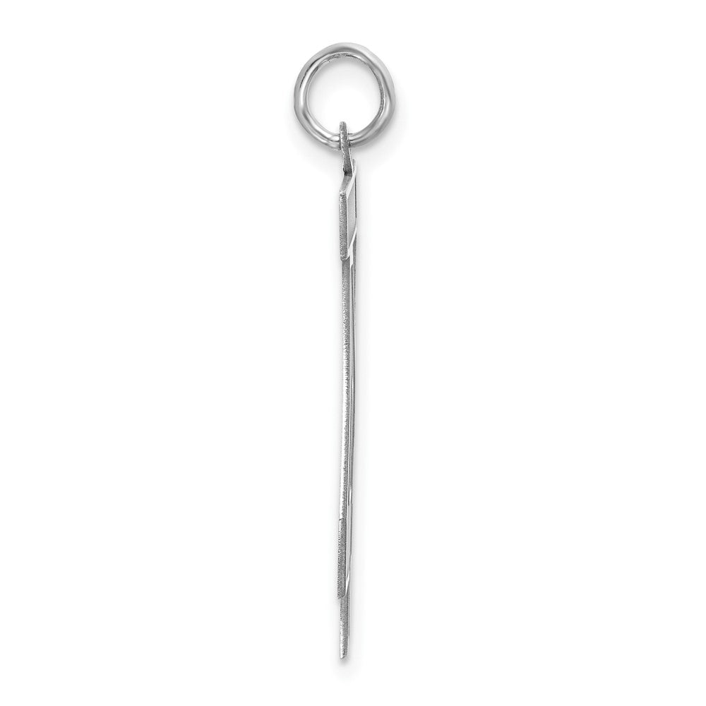 Sterlingsilber /rhodiniert Satiniert Zahl 44 Charm