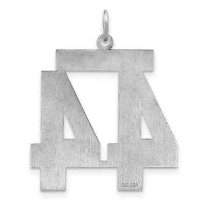 Sterlingsilber /rhodiniert Satiniert Zahl 44 Charm