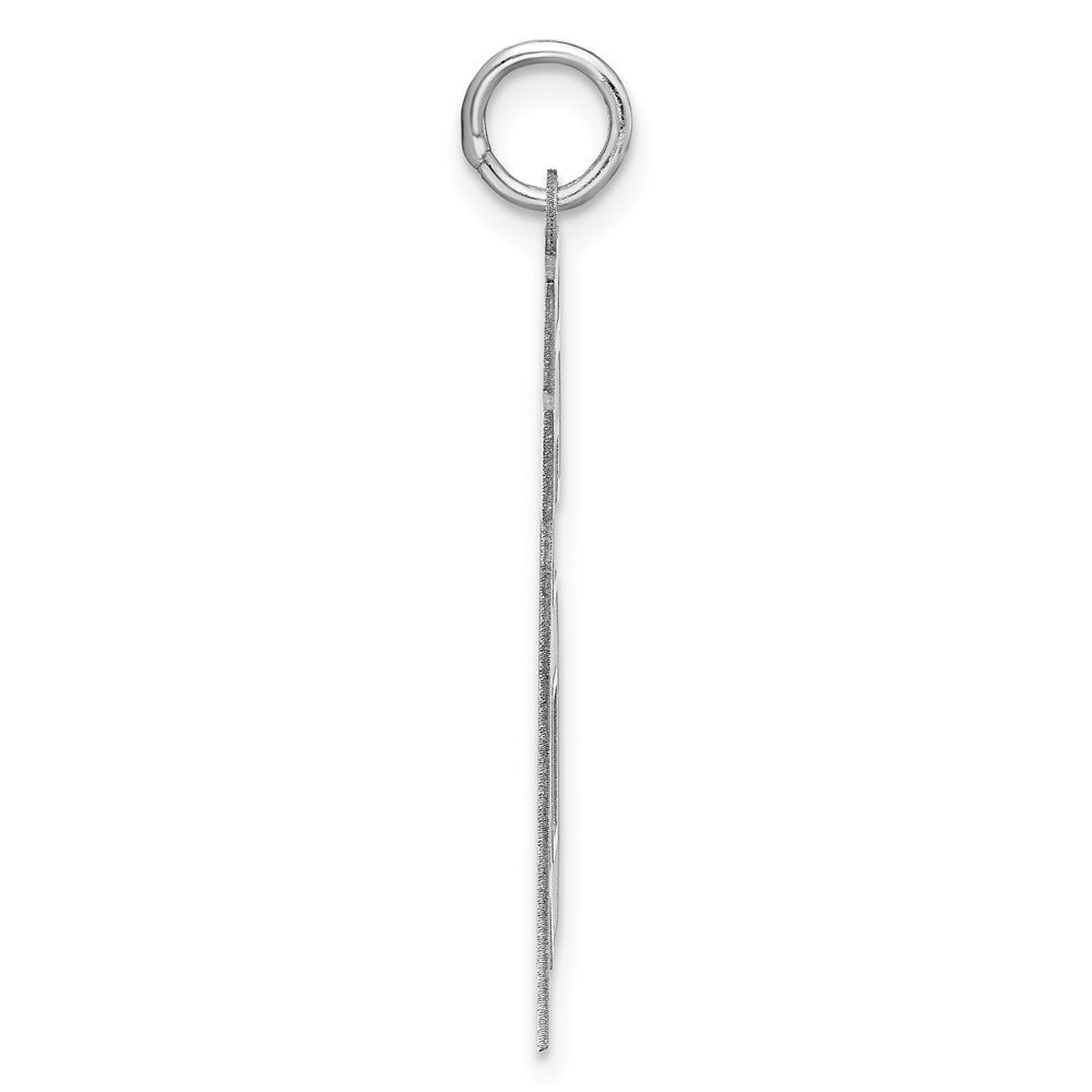 Sterlingsilber /rhodiniert Satiniert Zahl 76 Charm