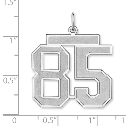 Sterlingsilber /rhodiniert Satiniert Zahl 85 Charm