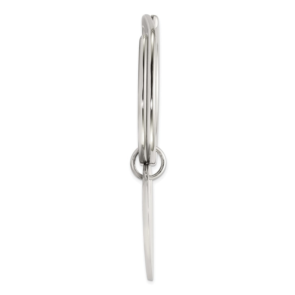 Sterlingsilber Rhodiniert Herz Key Ring