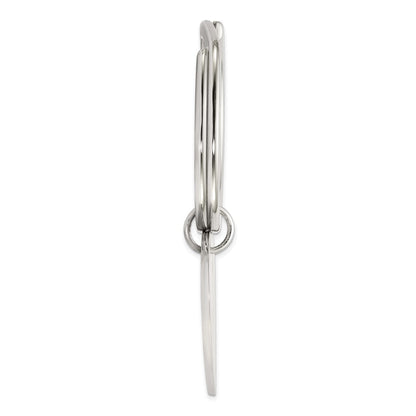 Sterlingsilber Rhodiniert Herz Key Ring
