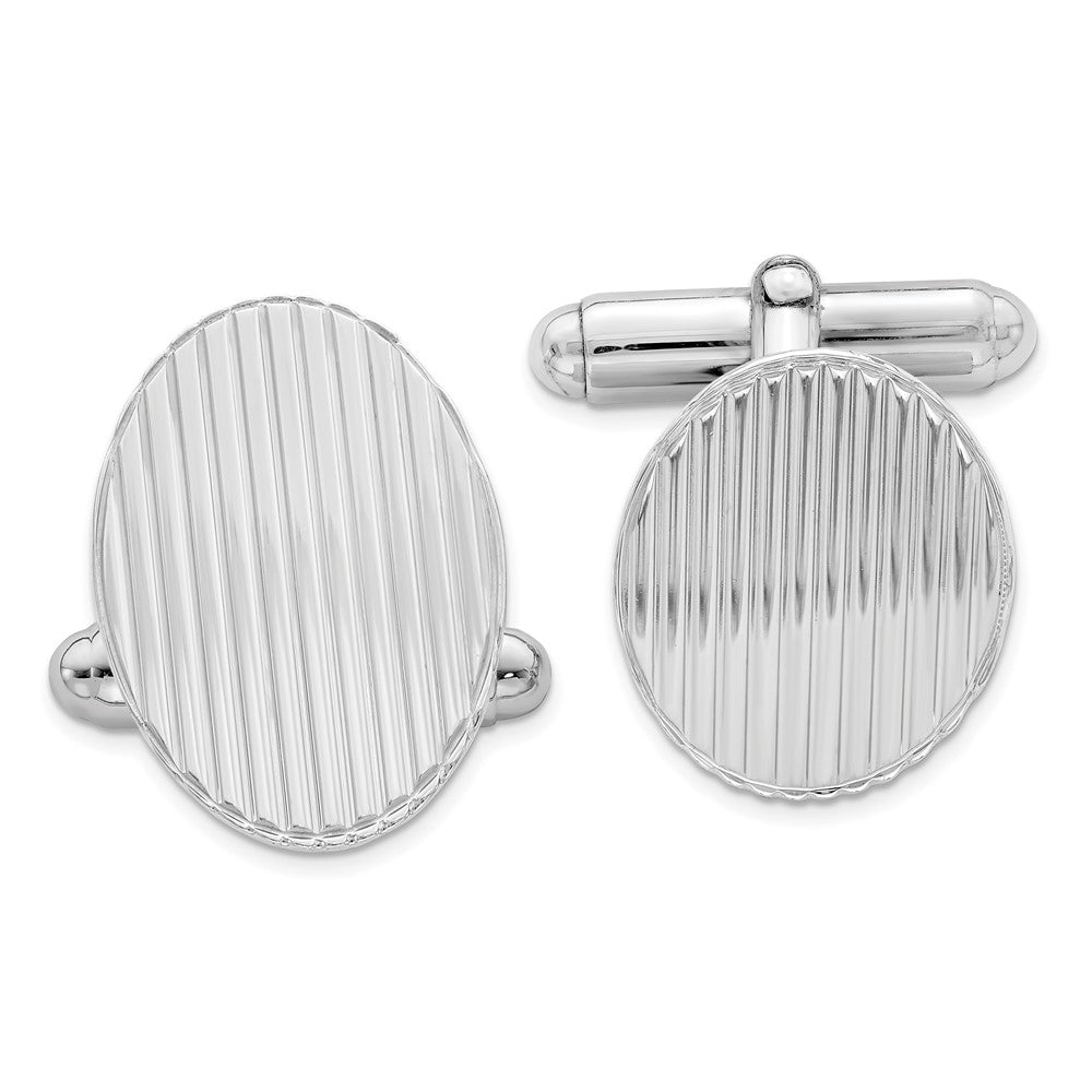 Sterlingsilber Rhodiniert Manschette Knöpfe
