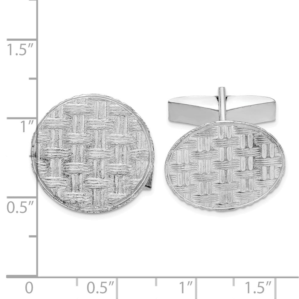Sterlingsilber Rhodiniert Manschette Knöpfe